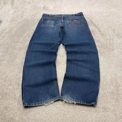 Vintage Dickies jeans loose y2k W34L32 blue denim 90s skater style 5 pocket pants