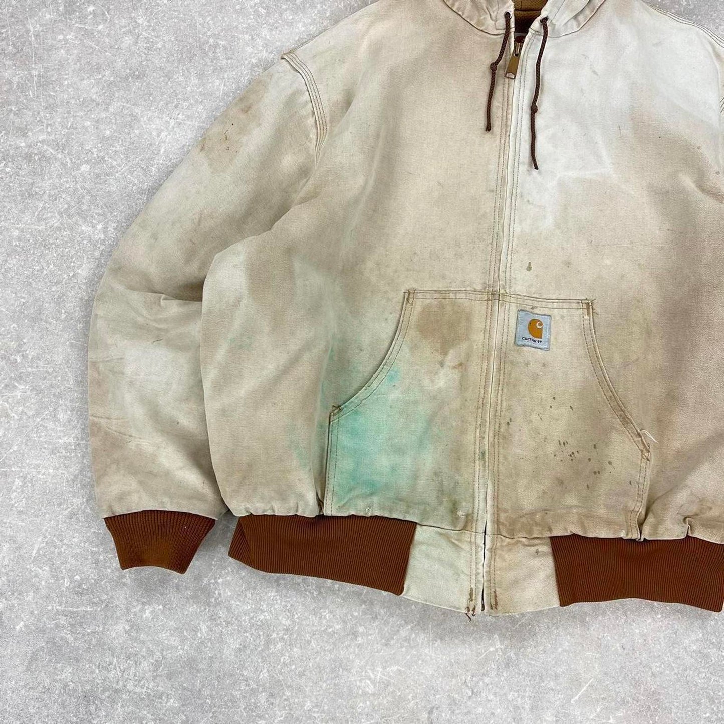 Vintage hooded Carhartt active jacket XL