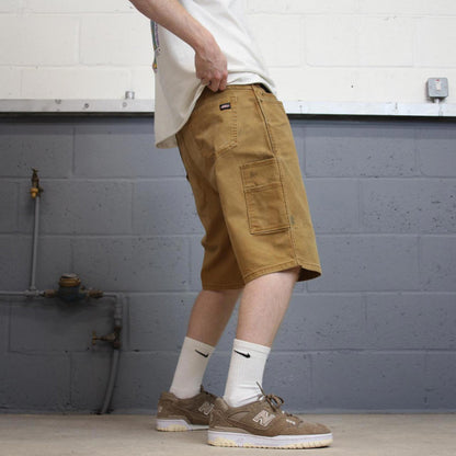 Dickies carpenter shorts loose canvas tan brown skater style jorts
