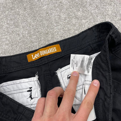 Y2k baggy Lee cargo shorts skater style black Loose chino summer festival shorts