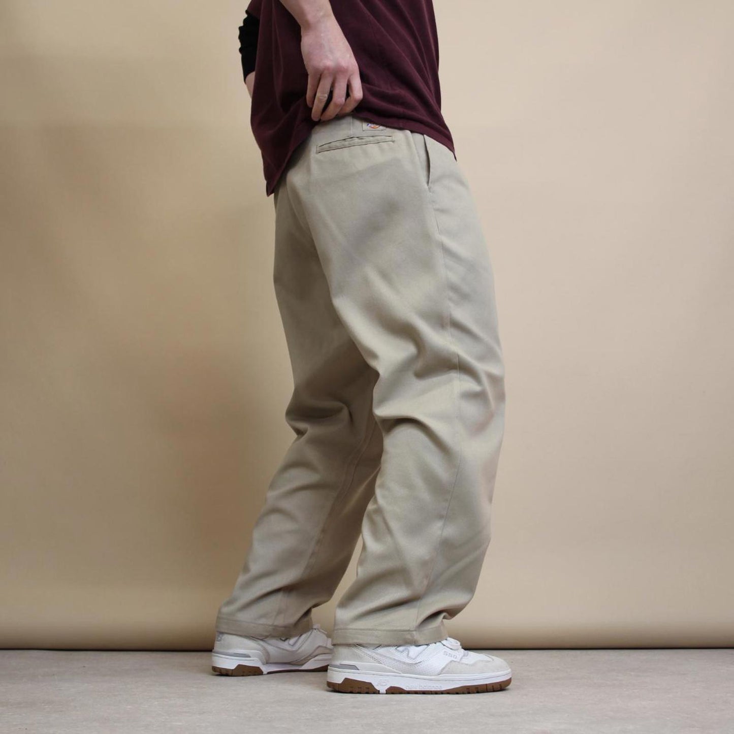 Beige Dickies 874 pants W42L29 loose twill chino style skater pants