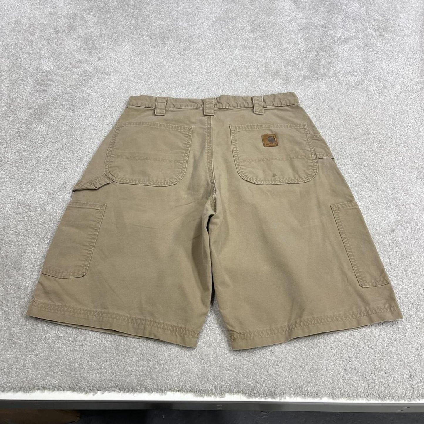 Carhartt baggy cargo shorts carpenter Khaki tan Loose fit canvas skater style work shorts