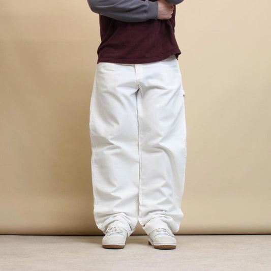 White Dickies carpenter pants W38L34 loose painter cargo work trousers