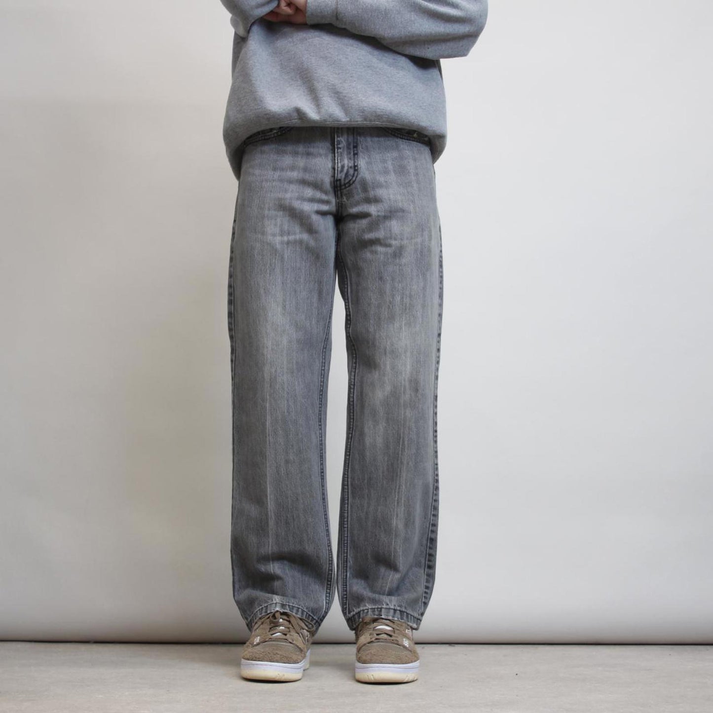 Grey embroidered Rocawear jeans W30L30 y2k style big stitch detailing