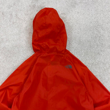 Orange packable North Face Hydrenalite jacket Boys Large y2k style hooded full zip windbreaker coat