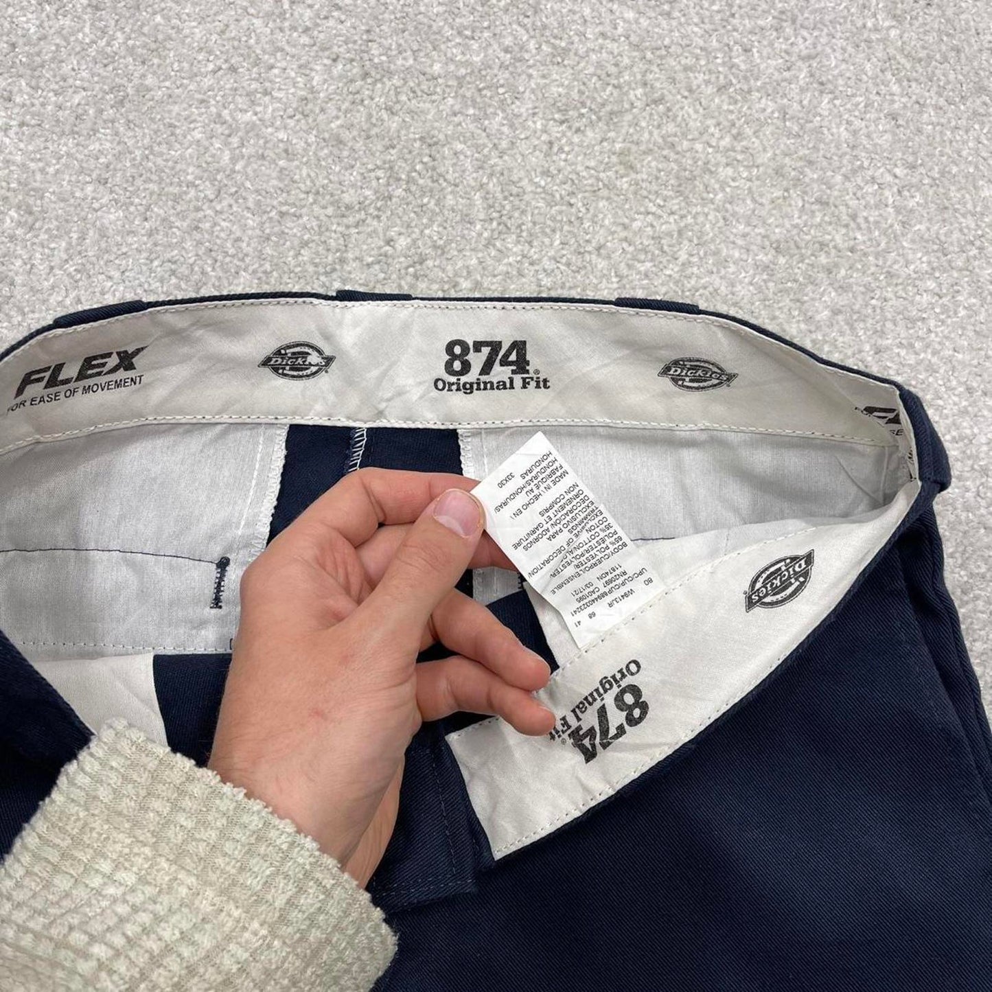 Navy Dickies 874 Pants W33L30 original fit twill chino 90s style skater pants