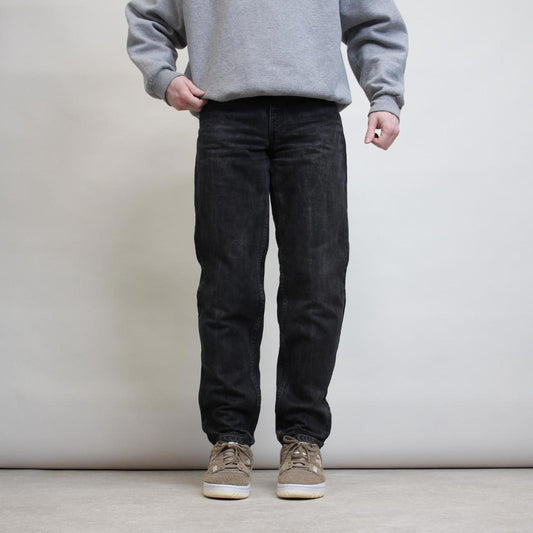 Black Levi's 550 jeans UK 9 (W29) denim relaxed fit tapered leg jeans