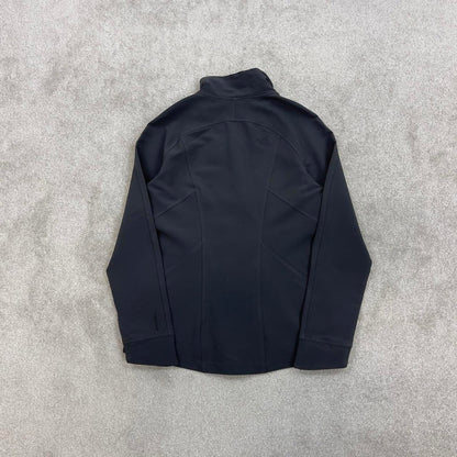 North Face technical jacket M women's black grey TNF Windwall y2k style autumn windbreaker