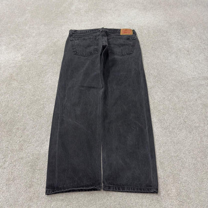 Levi’s 505 jeans y2k W36L30 black straight leg 505 pants red tab logo
