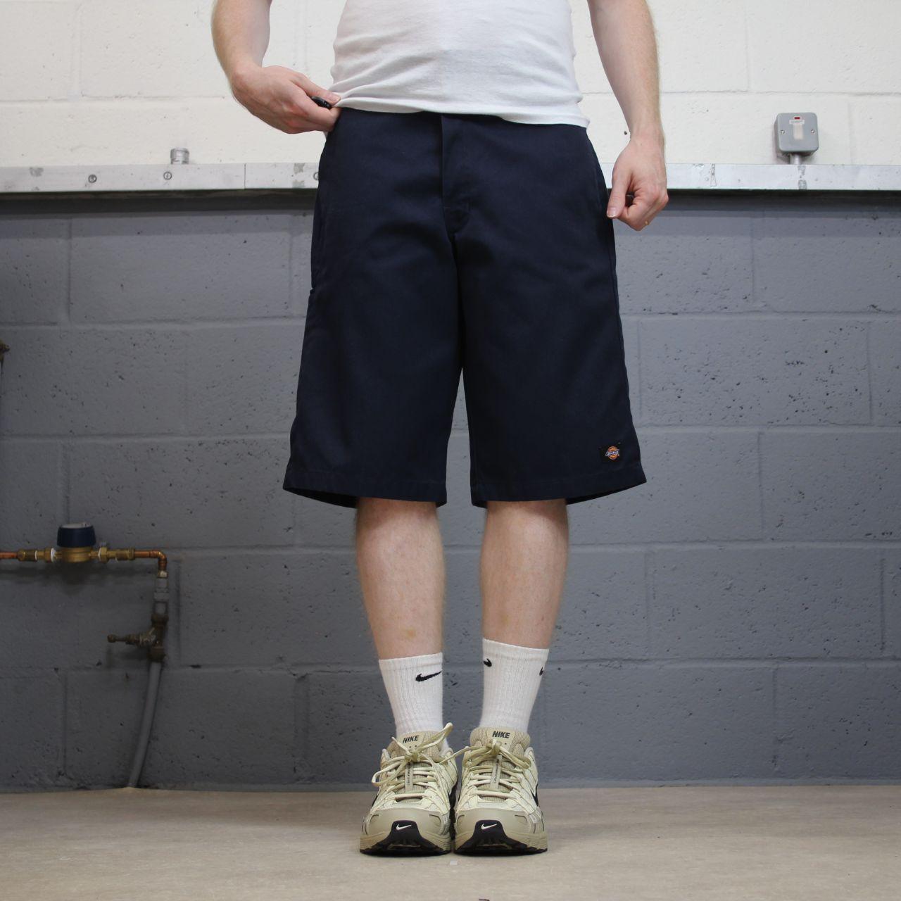 Dickies carpenter shorts long leg navy Twill chino skater style shorts loose long leg