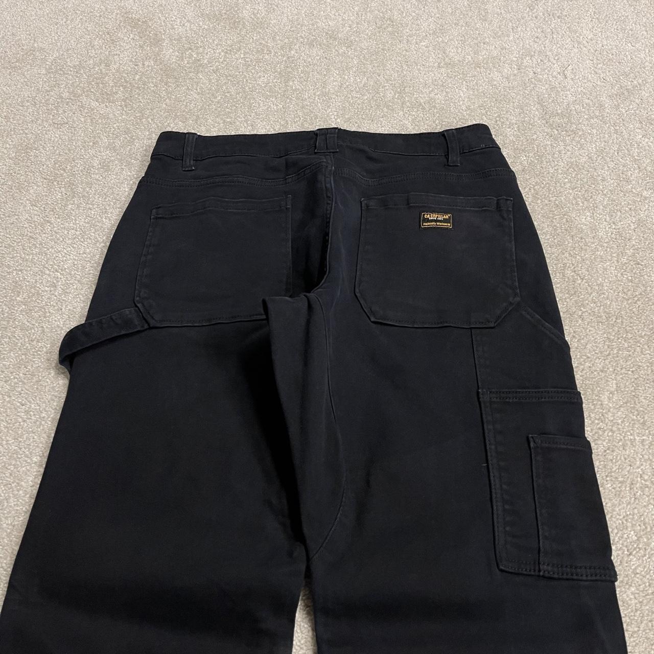CAT carpenter pants double knee workwear y2k black Relaxed Caterpillar cargo skate work trousers