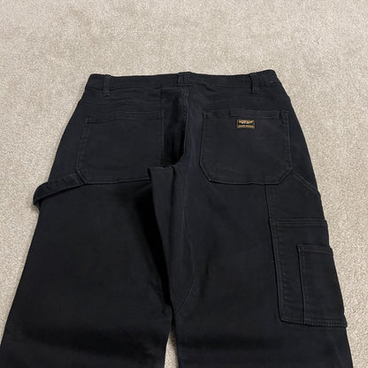 CAT carpenter pants double knee workwear y2k black Relaxed Caterpillar cargo skate work trousers