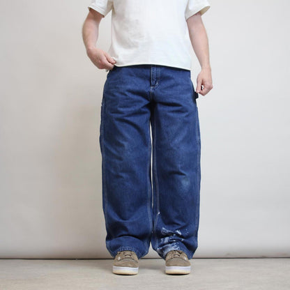 Vintage Carhartt carpenter jeans W33 L32 blue loose Dungaree fit denim work skate jeans