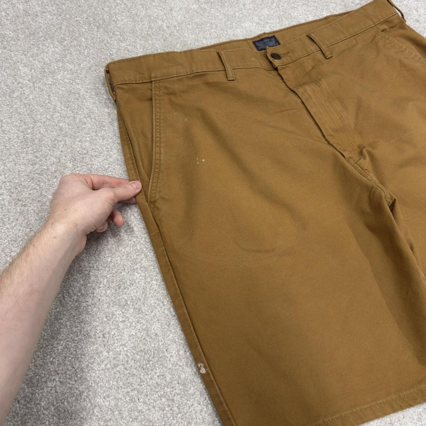 Levi's chino shorts skater style tan Loose Y2K summer festival shorts white tab