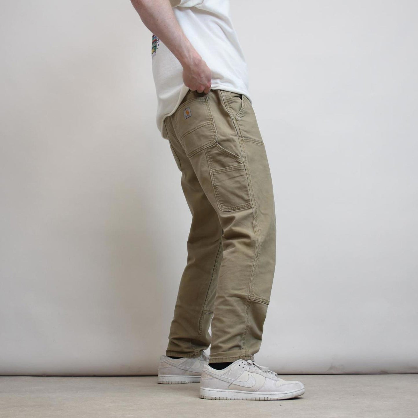 Carhartt double knee carpenter pants size 18 (W38 L30) khaki slim fit work trousers