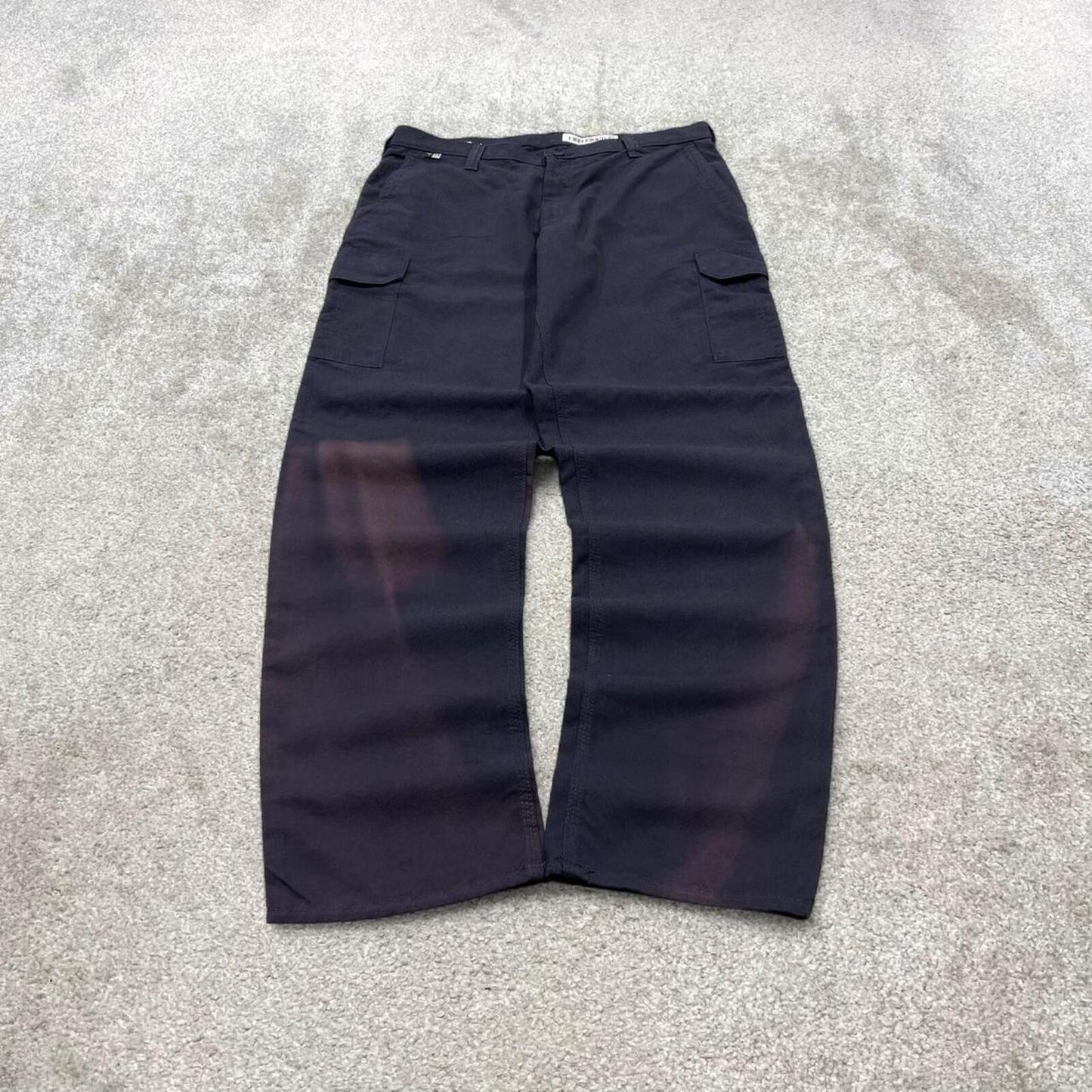 Y2K Carhartt cargo pants navy 36x36 Loose floaty carpenter workwear trousers
