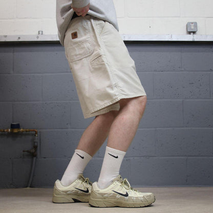 Carhartt carpenter shorts loose workwear beige Canvasy original fit skate style shorts