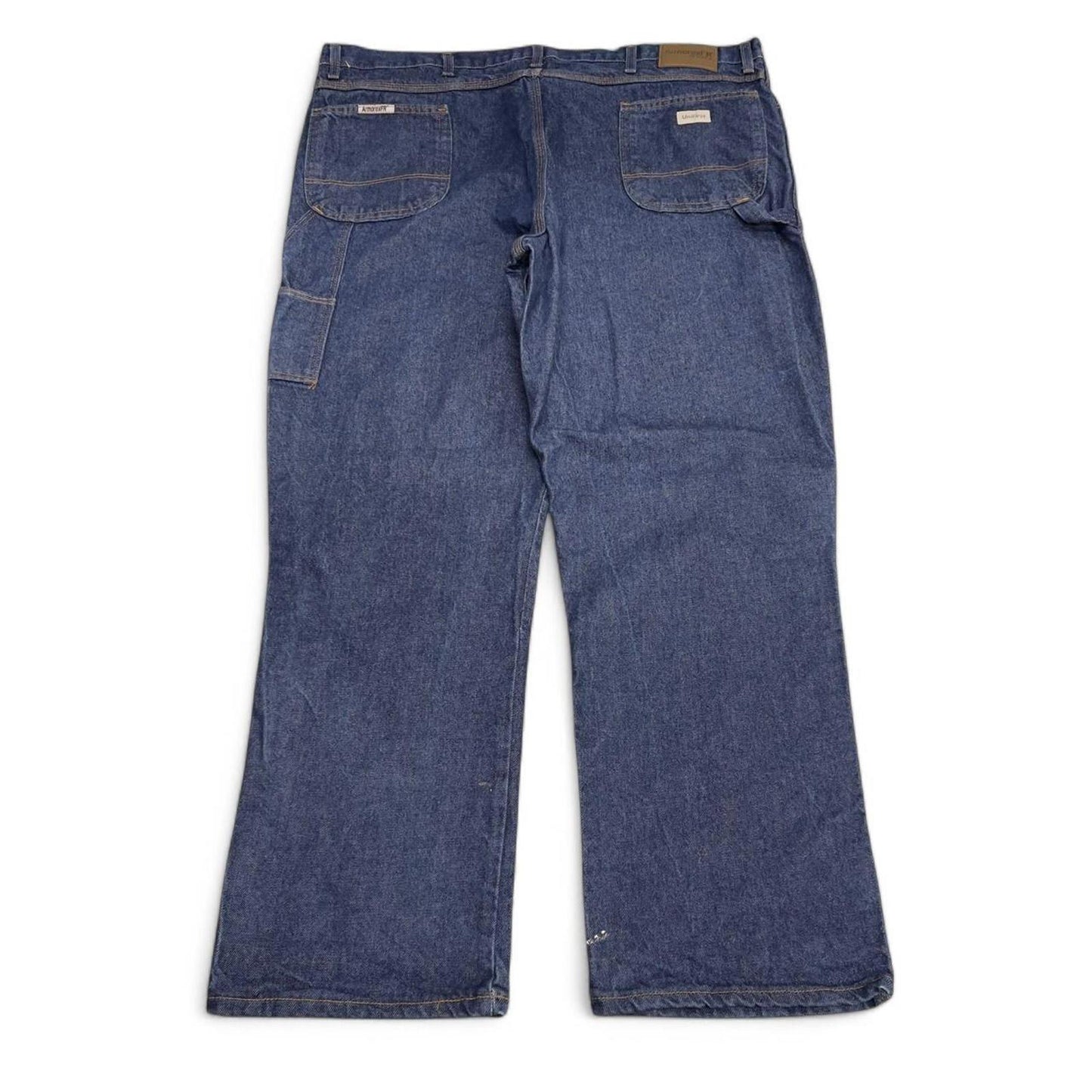 Mens UniFirst baggy carpenter jeans W46L32 wide leg thick denim work pants