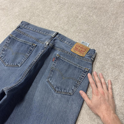 Levi’s 560 baggy jeans y2k blue Loose fit 100% cotton denim pants red tab logo