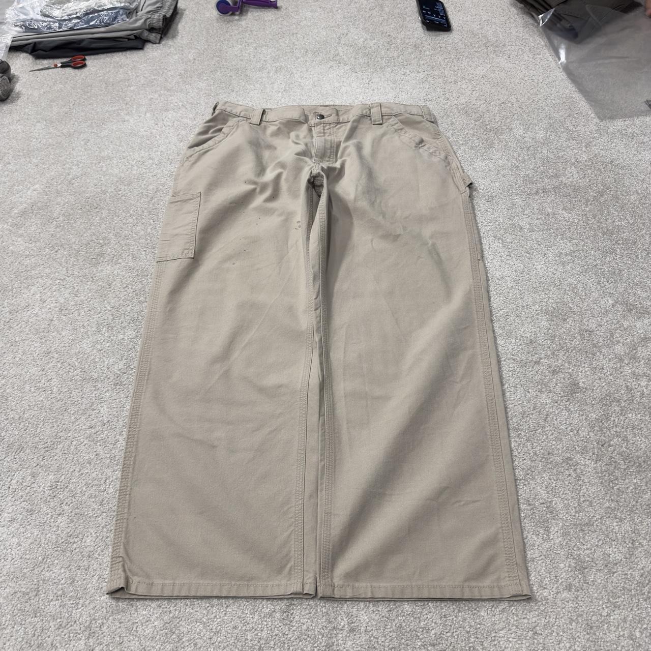 Carhartt baggy carpenter pants Y2K beige Loose fit skater cargo work pants utility