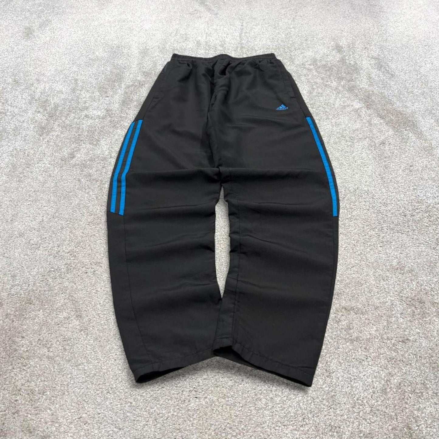 Vintage Y2K Adidas tracksuit bottoms black Side stripe design track pants