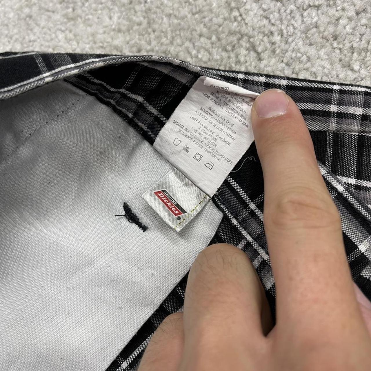 Dickies baggy checkered shorts chino black Skater / surf style check shorts carpenter festival