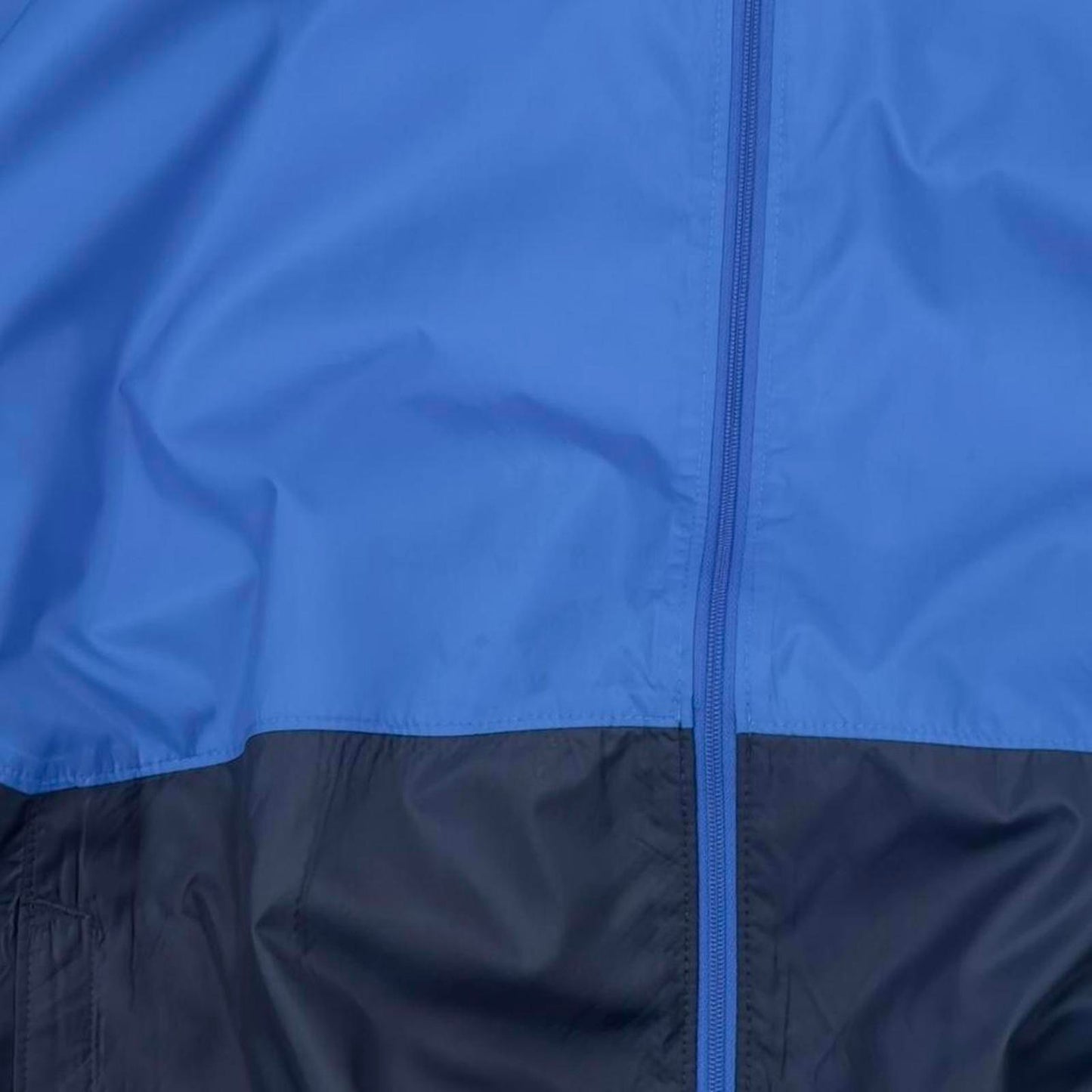 Blue Navy Columbia technical jacket M men's y2k style unlined hooded adjustable windbreaker autumn