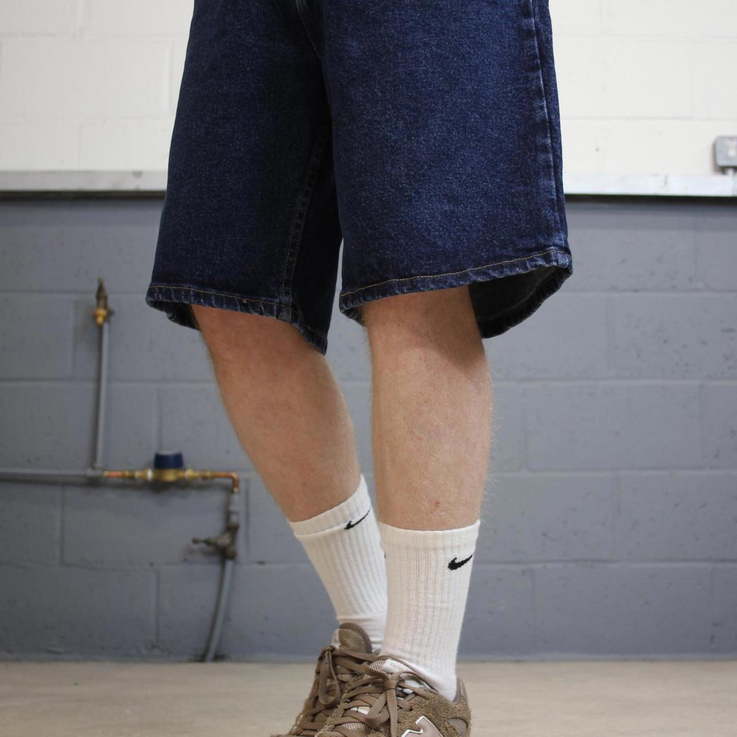 Y2k baggy Wrangler denim shorts skater style blue Loose fit summer festival jorts