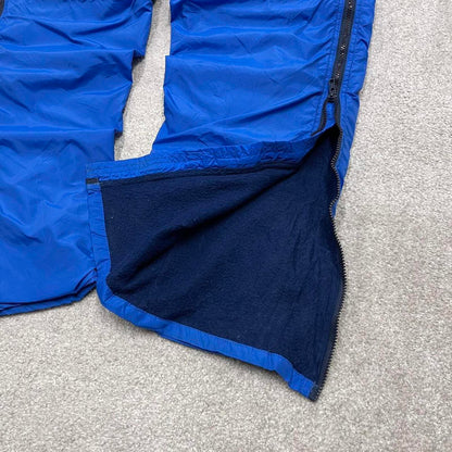 Blue Patagonia tracksuit bottoms Large y2k style technical fleece lined hiking trousers outdoors