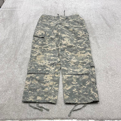 Vintage army camo cargo pants khaki Loose drawstring digital camouflage US military trousers