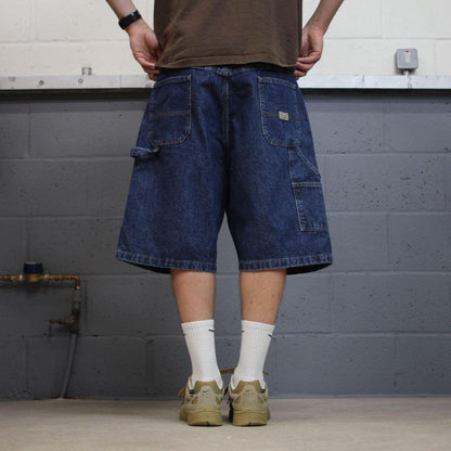 Wrangler baggy denim shorts carpenter blue Loose skater style summer cargo jorts
