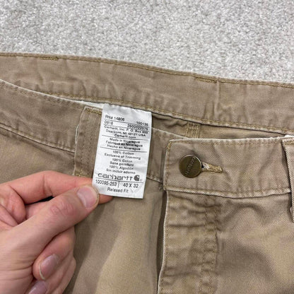 Y2K Carhartt carpenter pants khaki Loose skate style workwear cargo pants
