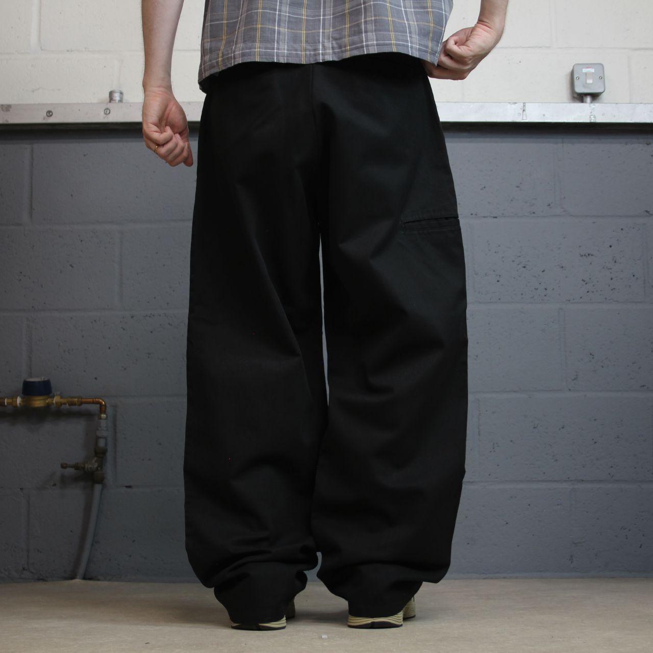 Dickies baggy double knee carpenter pants black W36L32 Loose leg twill chino skate work trousers