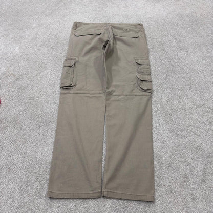 Wrangler cargo pants y2k beige W33L30 Slim Straight leg relaxed skater work pants