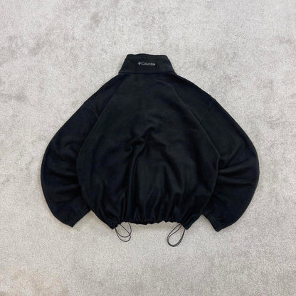 Black Columbia technical full zip fleece XL y2k style autumn adjustable waist