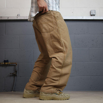 Canvas carpenter jeans y2k loose W40L30 tan brown