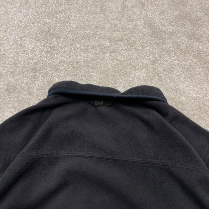 00s Columbia technical fleece XL women's black full zip up y2k style autumn adjustable waist