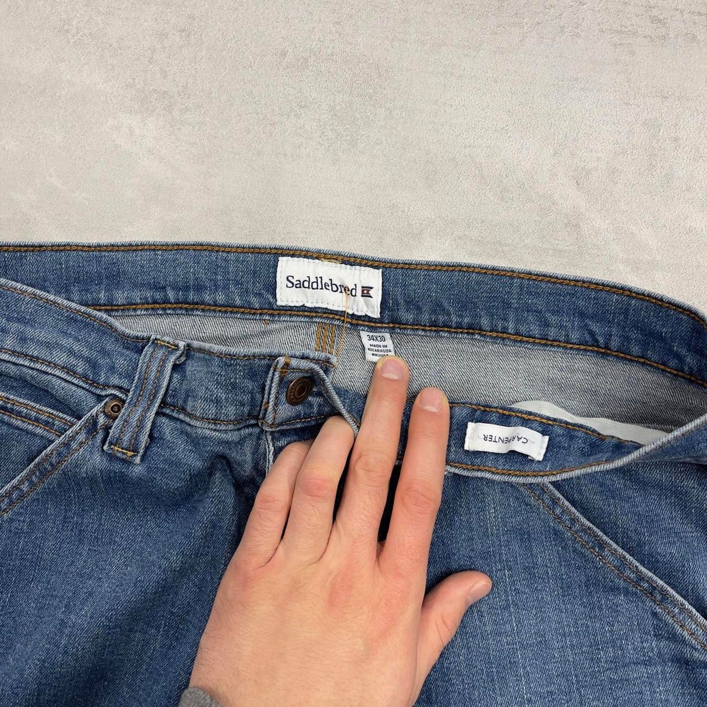 Baggy carpenter jeans W34L30 blue skater style cargos