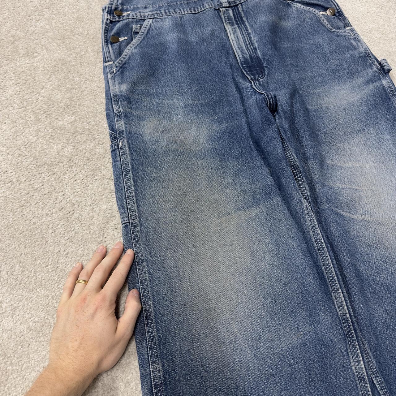 Carhartt baggy dungarees 00s denim overalls blue denim bib & brace utility workwear