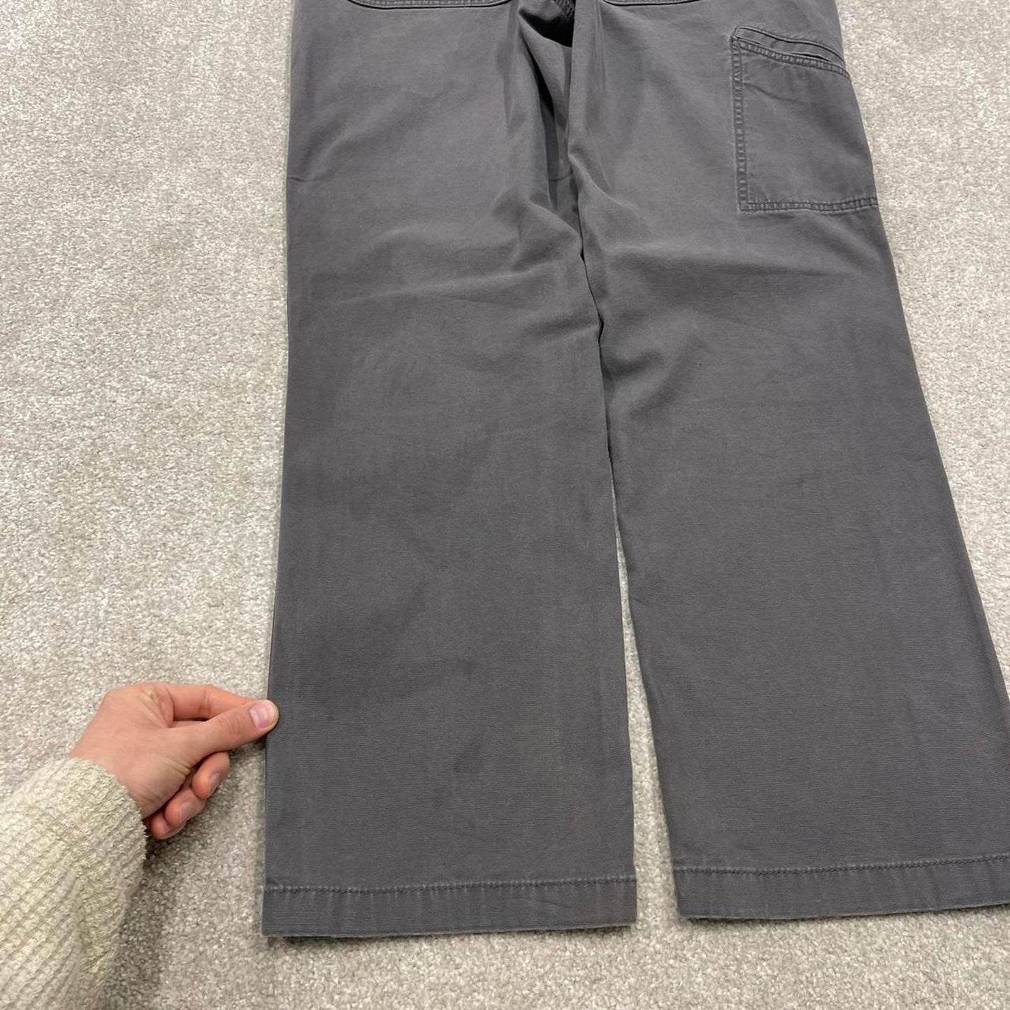 Y2K Carhartt work pants relaxed fit grey Canvasy skater cargo carpenter trousers