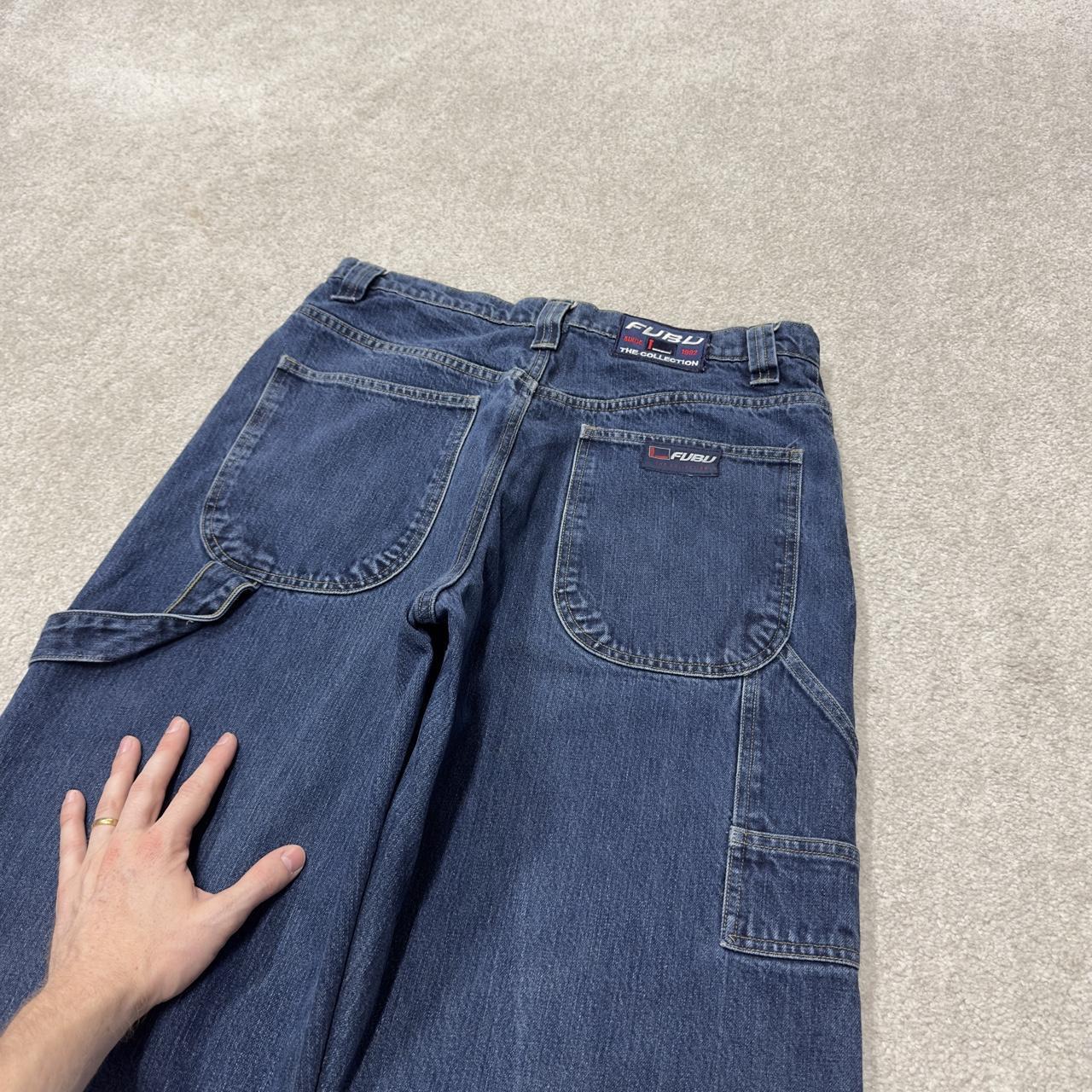 Baggy carpenter jeans y2k W34L32 blue denim Wide leg skater style work cargos
