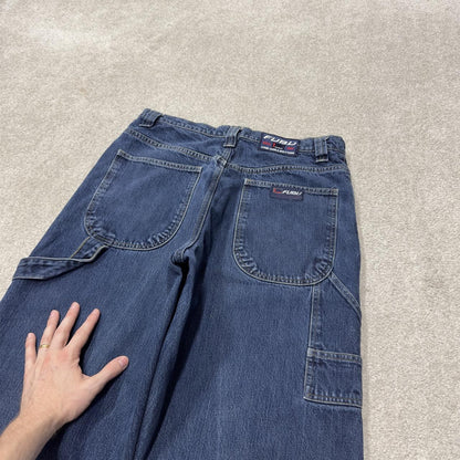 Baggy carpenter jeans y2k W34L32 blue denim Wide leg skater style work cargos