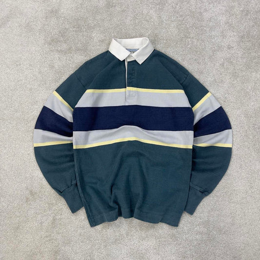 Green Lands' End Vintage Rugby Shirt S