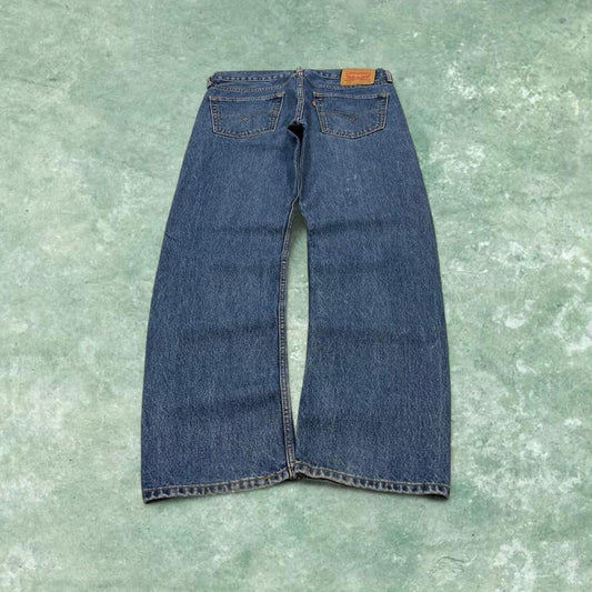 Y2k Levi's 505 jeans blue Straight leg denim pants red tab logo