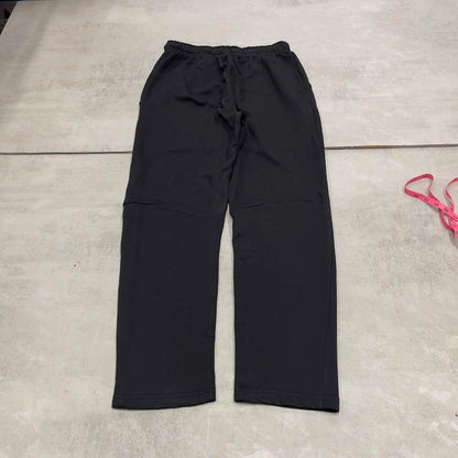 Nike Trackies L black y2k 00s style dri-fit joggers embroidered logo