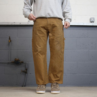 Dickies carpenter jeans W34L27 loose tan brown canvas cargo skater style pants