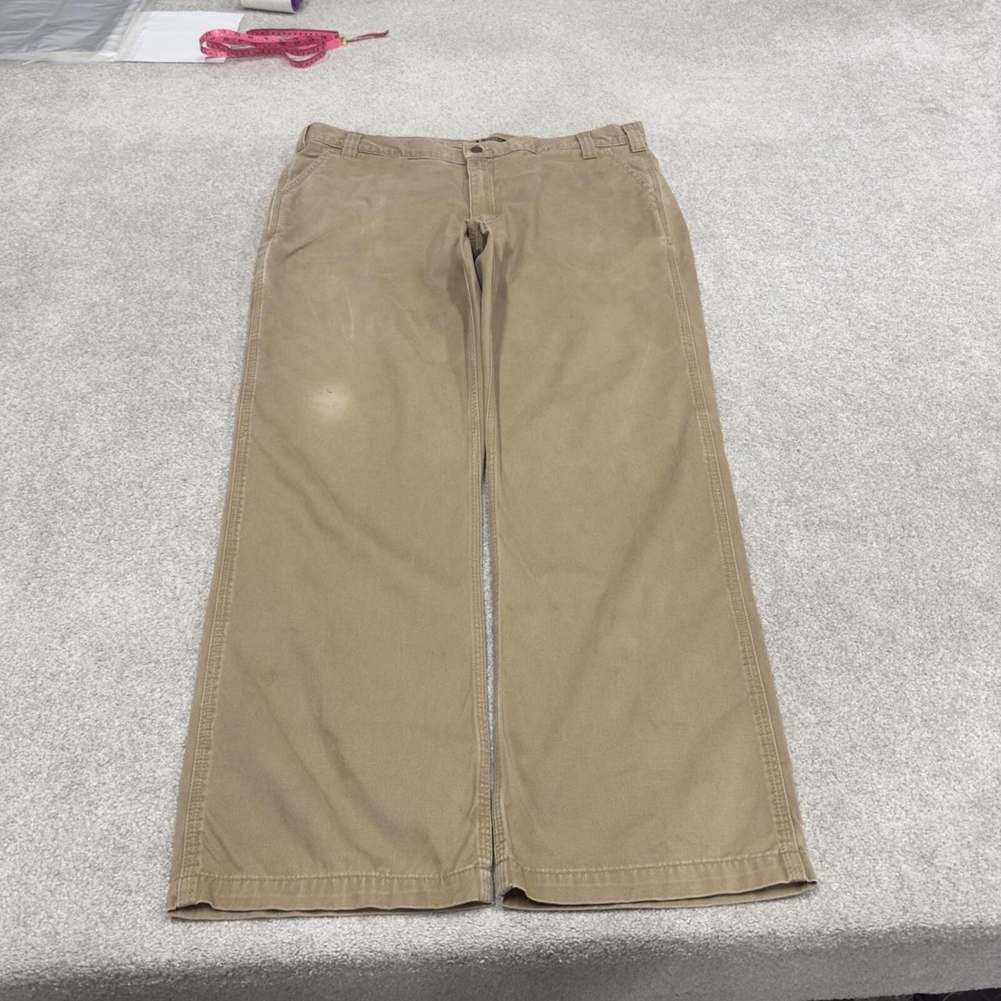 Carhartt carpenter pants relaxed fit tan Loose skate style cargo work trousers