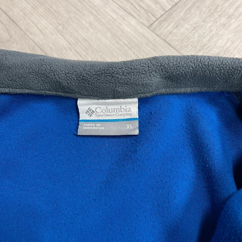 Columbia y2k lightweight fleece blue technical 1/4 zip embroidered pullover autumn fleece