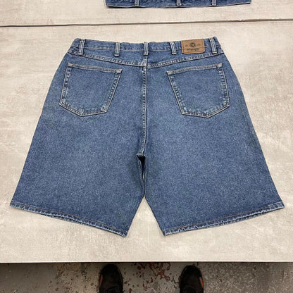 Mens baggy Wrangler denim shorts W38