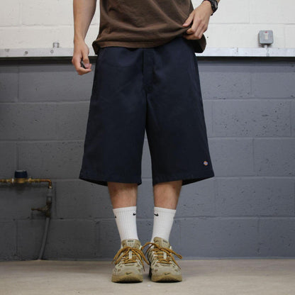 Dickies baggy carpenter shorts chino navy Chino style skater shorts long wide leg festival